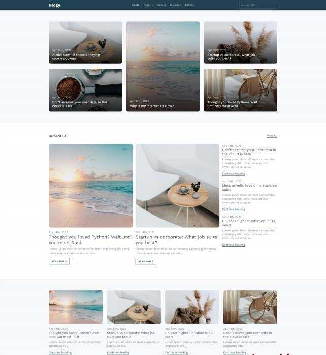 HTML5博客资讯新闻分享网站模板 - KingHub