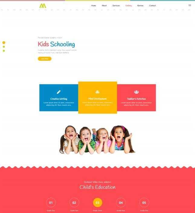 婴幼儿早教儿童培训机构网站HTML模板 - KingHub