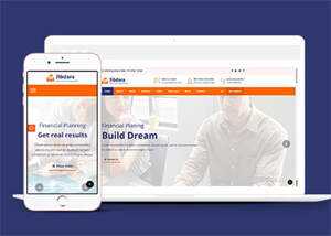 宽屏商业咨询类公司网站模板 - KingHub