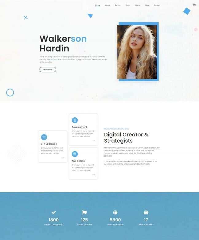 个人设计师工作室宣传网页模板 - KingHub