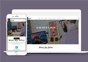 企业服务执行动态HTML网页模板下载 - KingHub