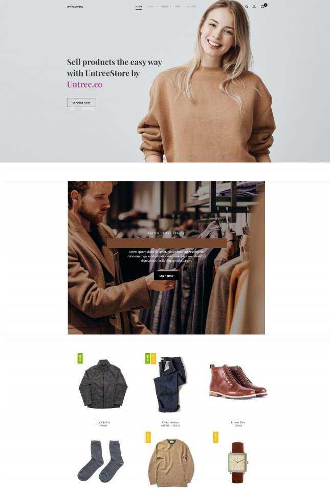 时尚服饰单品销售服务网站html模板 - KingHub