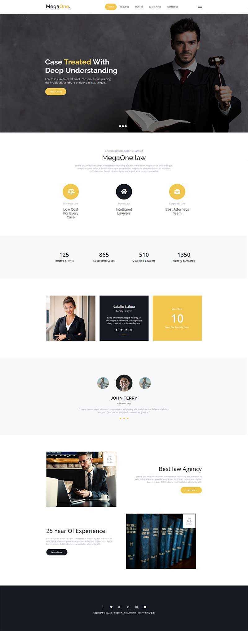 法律咨询服务机构HTML5网站模板 - KingHub