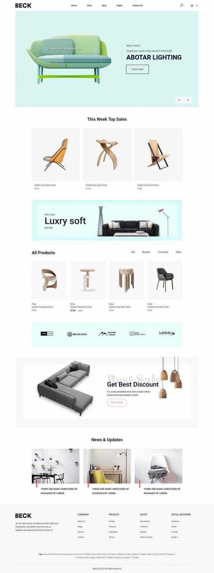 Bootstrap响应式小清新电商家具家居装饰商城 - KingHub