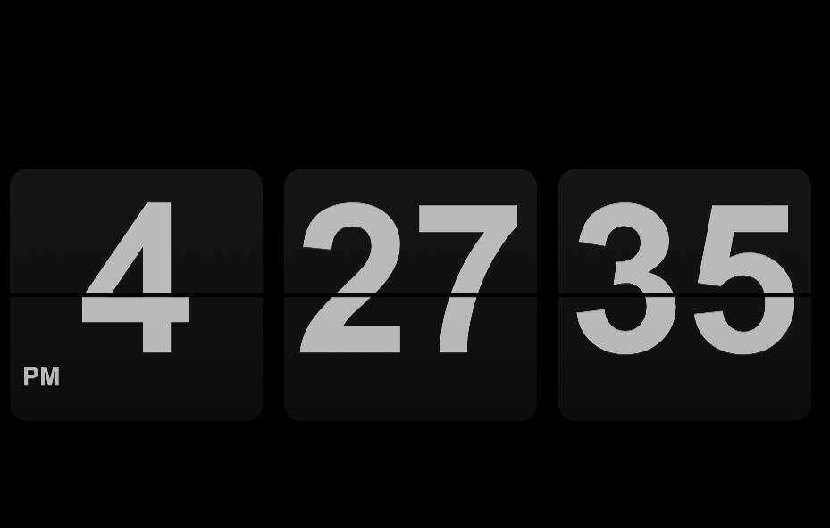 倒计时单页翻页时钟HTML源码，黑色翻页时钟HTML源码 - KingHub