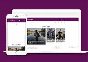 简洁新闻资讯播报网站模板源码 - KingHub