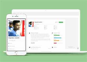 简洁个人简历介绍网站模板下载 - KingHub