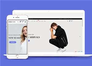 简约时尚服装商城响应式网页模板下载 - KingHub