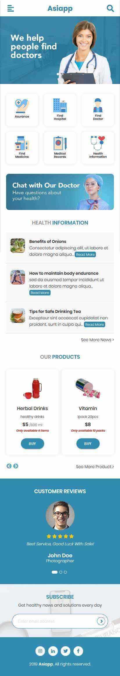 手机医疗电子商务网站wap移动端源码 - KingHub