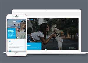 宽屏宠物狗医院类网站模板下载 - KingHub