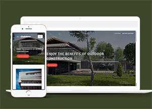 简洁户外房屋建造网站模板下载 - KingHub