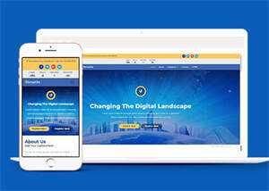 蓝色全球网络安全中心网站模板 - KingHub