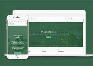 绿色现代创意服务响应式网页模板 - KingHub