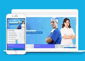 宽屏专业医疗机构网站模板下载 - KingHub