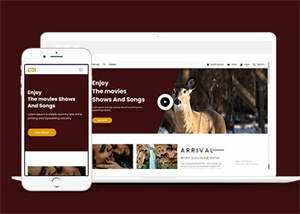 宽屏电影预告片类网站模板下载 - KingHub