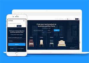 宽屏北欧风格家具商城网站模板 - KingHub