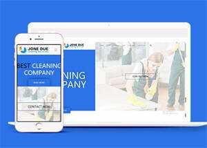 宽屏保洁家政公司网站模板下载 - KingHub