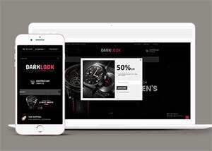 黑色手表在线商城网站模板下载 - KingHub