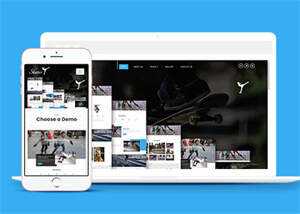 大气简约轮滑培训公司网站模板 - KingHub