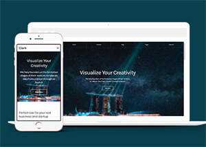 响应式简洁导航全屏响应式模板 - KingHub