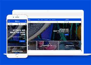 宽屏时尚运动鞋购物类网站模板 - KingHub