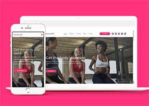 宽屏减脂瘦身运动计划网站模板 - KingHub