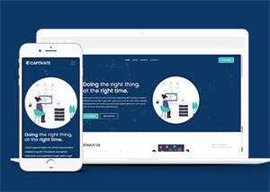 简洁公司项目投资类网站模板下载 - KingHub