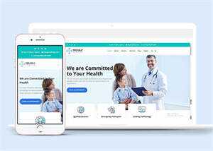 宽屏医院医生介绍类网站模板下载 - KingHub