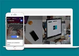 响应式艺术创作类公司网站模板 - KingHub