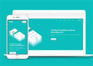 宽屏商业咨询公司网站模板下载 - KingHub