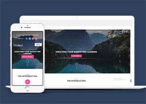 简洁响应式营销平台网站模板 - KingHub