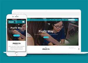 简洁企业人才培训网站模板源码 - KingHub