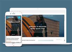 水上运动俱乐部HTML5网页模板下载 - KingHub
