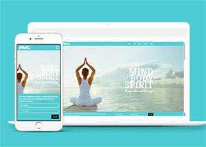 简洁功夫瑜伽健身网站模板源码 - KingHub