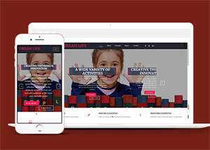 宽屏图书教育HTML网站模板源码 - KingHub