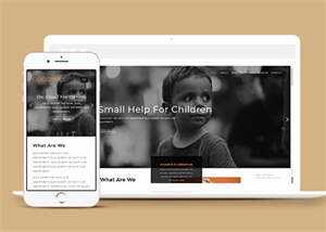 简洁公益组织网站模板下载 - KingHub