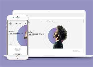 白色简洁设计师网站模板下载 - KingHub