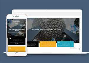 侧边隐藏菜单设计网站模板下载 - KingHub