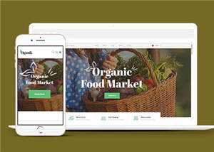 宽屏有机食品农场网页模板下载 - KingHub