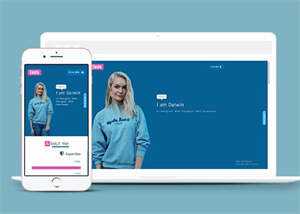 蓝色大气设计CSS3单页模板下载 - KingHub