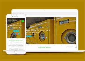 响应式洗衣机维修点网站模板 - KingHub