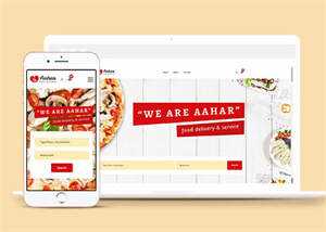 响应式大气美食披萨网站模板 - KingHub