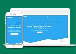 蓝色云服务器HTML网站模板 - KingHub
