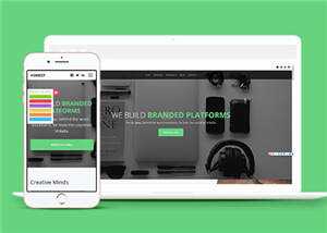 宽屏企业品牌动态展示响应式网站模板下载 - KingHub