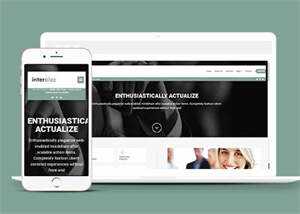 宽屏灰黑色多区块企业网站模板 - KingHub