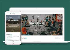 宽屏欧美健身运动网站模板下载 - KingHub