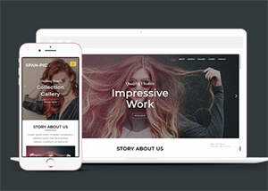 简洁彩妆色彩搭配培训网站模板 - KingHub