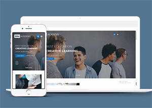 右侧导航隐藏教育类网站模板 - KingHub
