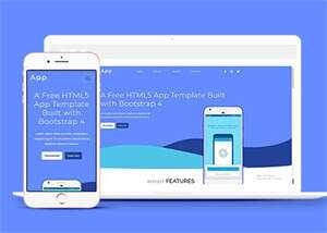 Bootstrap4手机APP网站模板源码 - KingHub