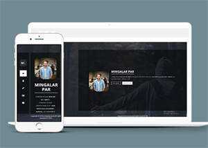 黑色酷炫个人单页面模板下载 - KingHub